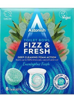 Таблетки для чистки унитаза Astonish Fizz&Fresh Эвкалипт 8шт 5060060212695 фото