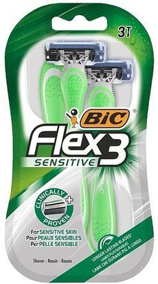 Мужская одноразовая бритва BIC Flex 3 Sensitive, 3 шт 3086123568686 фото