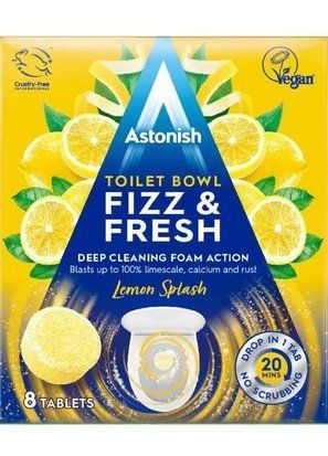 Таблетки для чистки унитаза Astonish Fizz&Fresh Лимон 8шт 5060060212732 фото