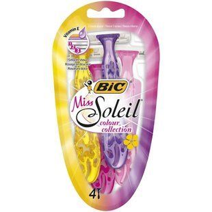 Одноразовые станки Bic Miss Soleil Colour Collection, 4 шт &ndash; мягкое и яркое бритьё для женщин 3086123303843 фото