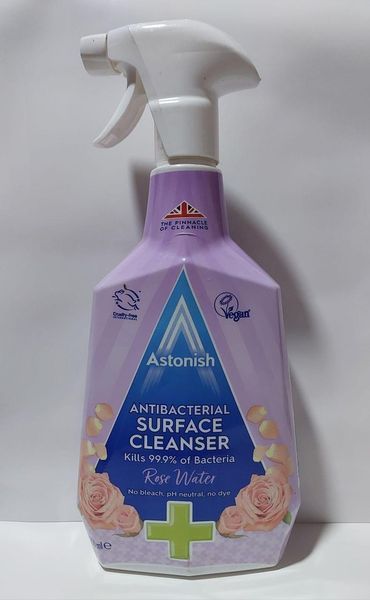 Антибактериальный спрей для очистки любых поверхностей Astonish Antibacterial Surface Cleanser Rose Water 750 2244583667 фото