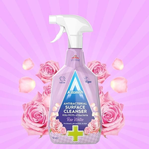 Антибактериальный спрей для очистки любых поверхностей Astonish Antibacterial Surface Cleanser Rose Water 750 2244583667 фото