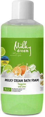 Молочная крем-пена для ванн Milky Dream Танжерин и лайм Праздничное настроение 1000 мл (4820205300257) 4820205300257 фото