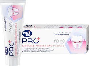 Зубна паста Dontodent PRO+ Probiotik Aktiv 75 мл (Німеччина) 4067796120608 фото