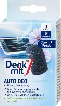 Автомобільний освіжувач повітря "Чуттєва свіжість" Denkmit sensual fresh 1 шт. (Німеччина) 4067796156485 фото