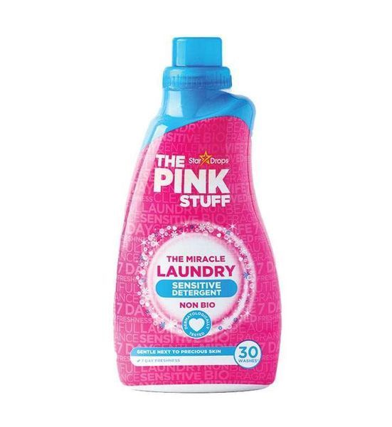 Гель для прання The Pink Stuff Laundry Sensitive Detergent Non Bio для чутливої шкіри, 30 прань, 960 мл 5060033820841 фото