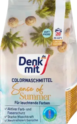 Стиральный порошок для цветного белья Denkmit Sense of Summer, 20 стирок, 1,35 кг 4067796180145 фото