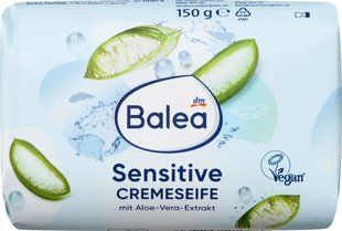Balea Cremeseife Sensitive 150 г алоэ вера, нежное очищение для чувствительной кожи, поддержка гидробаланса 4066447783575 фото