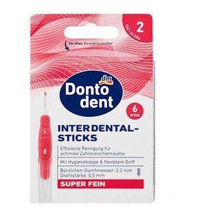 Міжзубні йоржики Dontodent (0,5 мм ISO2 червоні), 6 шт 4067796110043 фото