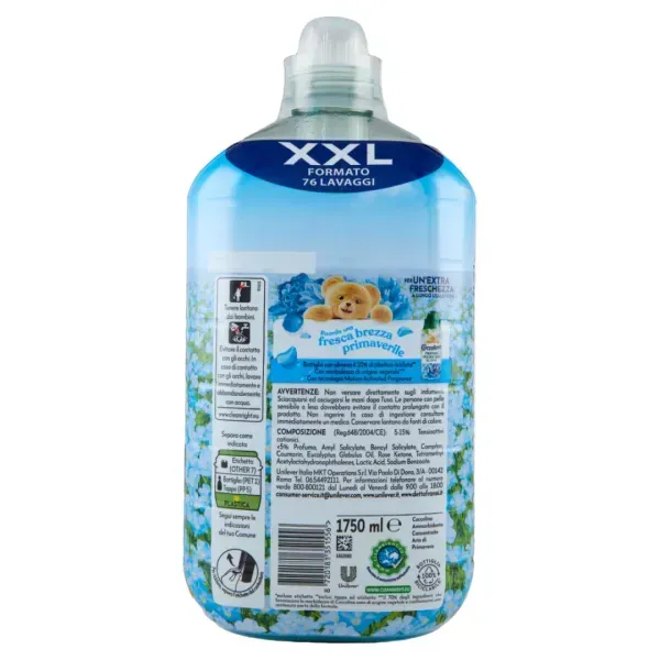 Кондиціонер для прання концентрат COCCOLINO Ammorbidente Concentrato Aria di Primavera, 76 прань, 1,75 л 8720181351556 фото