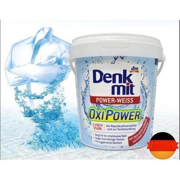 Порошковий плямовивідник з активним киснем для білих речей Denkmit Oxi Power Power-weiss 750 г 4066447294798 фото