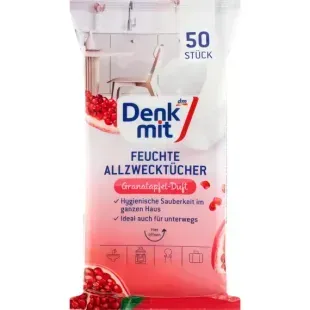 Серветки для прибирання Denkmit з ароматом гранату 50 шт 4066447016574 фото