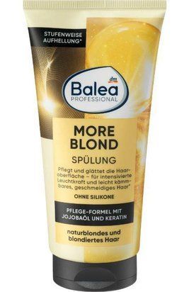 Кондиционер Balea Professional More Blond для усиления яркости блонда с кератином и маслом жожоба, 200 мл 4066447241020 фото