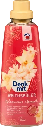 Кондиціонер-ополіскувач для білизни Denkmit Glamour Moments, 1 л (40 прань) 4066447951325 фото