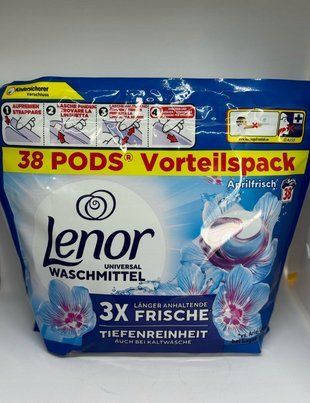 Lenor 3-в-1 Универсальные капсулы для стирки, 38 шт | очистка, мягкость, свежий аромат 8700216292108 фото