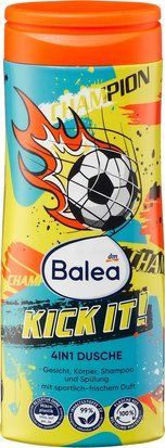 Balea Kids "Kick it!" Гель-шампунь 4в1 для детей (лицо, тело, мытье + кондиционер), 300 мл 4066447429046 фото