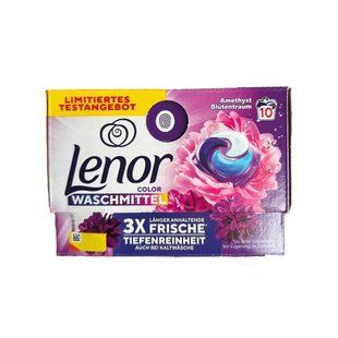 Капсулы для стирки цветных вещей Lenor, Amethyst pods all in 1, 10 штук 8700216292610 фото