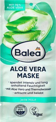 Маска для лица Balea Aloe Vera 70 % 2 &times; 8 мл | интенсивное увлажнение, термальная вода 4066447245295 фото
