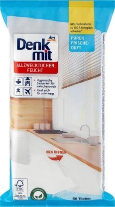 Серветки для прибирання Denkmit Pure Frische 50 шт 4066447016611 фото