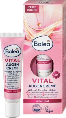 Balea Vital Augencreme - Тонирующий крем для век 5-в-1 против морщин и темных кругов, 15 мл 4066447382051 фото