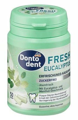 Жувальна гумка Dontodent FRESH EUCALYPTUS без цукру 50 шт 4067796064247 фото