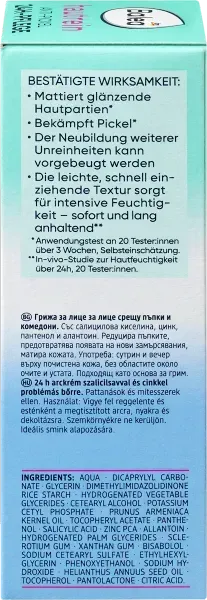 Крем проти прищів та чорних цяток Balea Anti-Pickel 24h Pflege Hautrein, 50 мл 4067796195866 фото