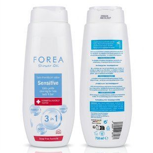 Гель для душа Forea Shower Gel Sensitive 3 в 1, 750 мл 4260421987168 фото