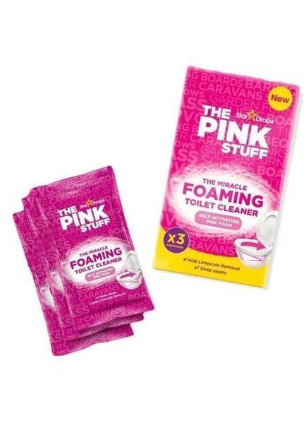 Порошок для чищення унітазу The Pink Stuff The Miracle Foaming Toilet Cleaner 3x100 г 5060033821664 фото