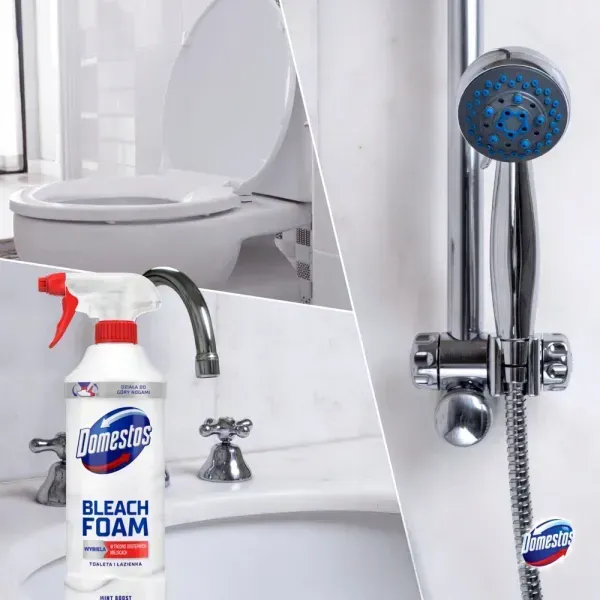 Пена для ванной комнаты и туалета Domestos Power Foam White Mint Boost, 435 мл 8720181659461 фото