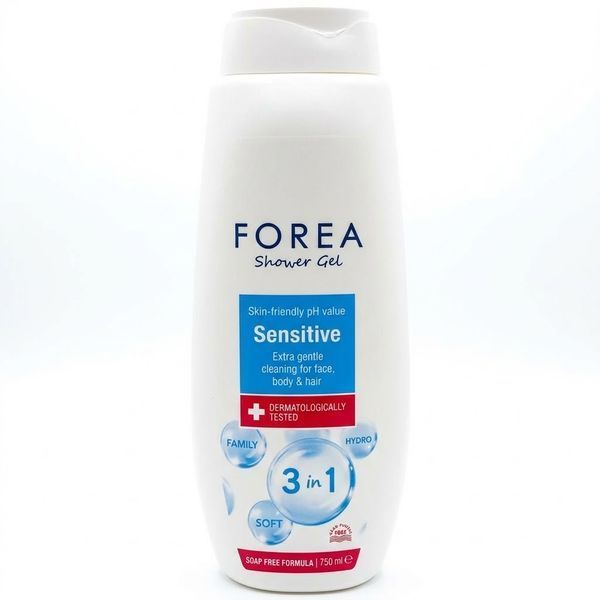 Гель для душа Forea Shower Gel Sensitive 3 в 1, 750 мл 4260421987168 фото