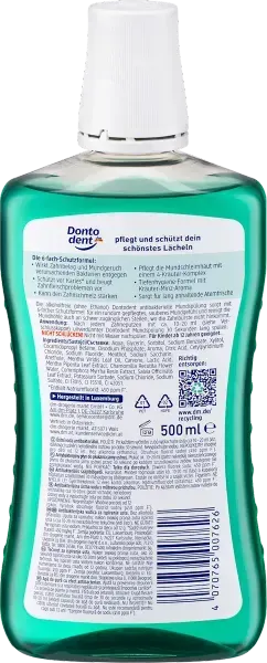 Ополаскиватель Dontodent для полости рта антибактериальный Mundsp&uuml;lung antibakterielle 500 мл 4066447750867 фото