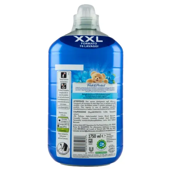 Кондиціонер для прання концентрат COCCOLINO Fresh & Protect Campanula Selvatica & Bergamotto, 1750 мл (76 прань) 8720181351617 фото