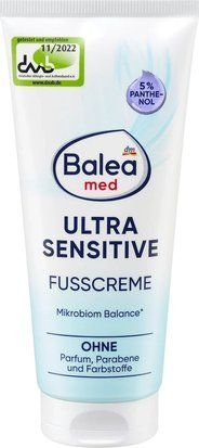 Balea MED крем для стоп Ultra Sensitive 100 мл &mdash; 5% пантенол, без віддушок, для чутливої шкіри 4066447078534_2 фото