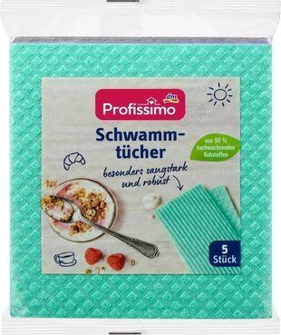 Впитывающая тряпка для уборки DM Profissimo Schwammtucher 5 шт. 4066447668773 фото