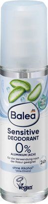 Balea Sensitive Deo-Spray 75 мл | 24 год захисту, пантенол для чутливої шкіри 4066447354003 фото