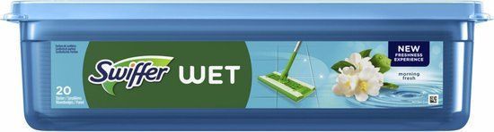 Змінні вологі серветки для швабри Swiffer Wet з ароматом Квітів  20 шт 8001841937526 фото