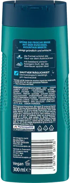 Balea MEN Duschgel Mountain Breeze 3in1, 300 мл 4067796061130 фото