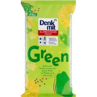 Універсальні вологі серветки для прибирання Denkmit Green 50 шт 4066447518986 фото
