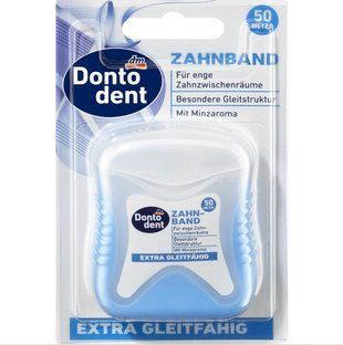 Зубная нить с ароматом мяты - Dontodent Extra Slippery 50м 2559142813 фото