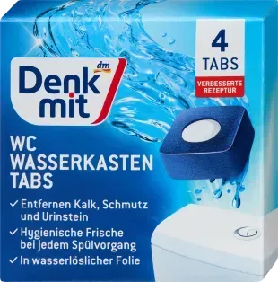 Таблетки в бачок Denkmit WC Wasserkasten 2в1, уп/4 шт 4066447492040 фото
