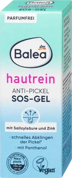 Гель Balea Hautrein Anti Pickel SOS-Gel 15 мл швидка допомога від прищів та чорних цяток 4067796249897 фото