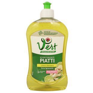 Средство для мытья посуды Chanteclair Vert Piatti Lime e Zenzero, лайм и имбирь, концентрированный гель, 500 мл 8015194533670 фото