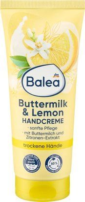 Balea крем для рук Buttermilk & Lemon 100 мл &mdash; для сухої шкіри, пантенол, цитрусова свіжість 4066447492682 фото