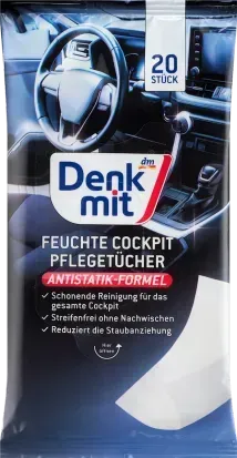 Влажные салфетки для салона авто Denkmit 20шт 4066447016635 фото