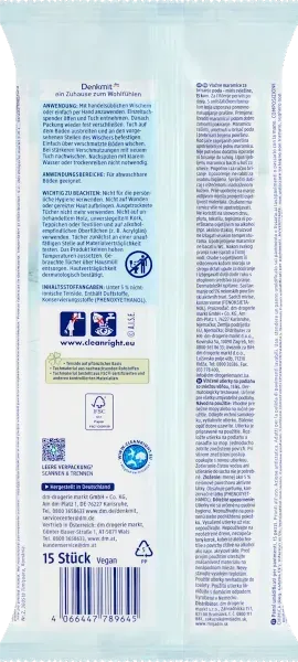Влажные салфетки Denkmit Pure Frische для пола с ароматом чистой свежести 15 шт 4066447795998-1 фото