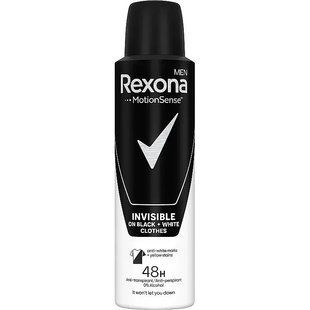 Антиперспірант Rexona Black+White &laquo;Невидимий на чорному і білому&raquo; 150 мл | 48 год захисту без плям 8712561534444 фото