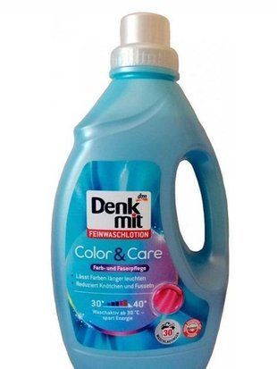 Гель для прання делікатніх речей Denkmit Feinwaschlotion Color & Care 1500 мл 30 прань 4058172216299 фото