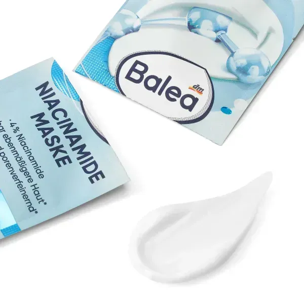Маска для лица Balea Gesichtsmaske Niacinamide 16 мл 2 &times; 8 выравнивание тона и сужение пор 4066447382532 фото