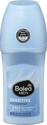 Balea Men Sensitive Дезодорант Шариковый для Чувствительной Кожи: 24ч защита, 0% Алюминия и Спирта, 50 мл 4066447750652 фото