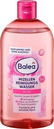 Мицеллярная вода Balea Rose 3в1 для лица, глаз и губ, 400 мл &ndash; мягкое очищение и уход 4066447365962 фото
